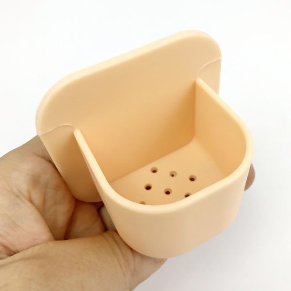 

suction wall abs storage box hanging home bedroom remote control shelf bathroom brush soap cosmetic sponge rack pen holder