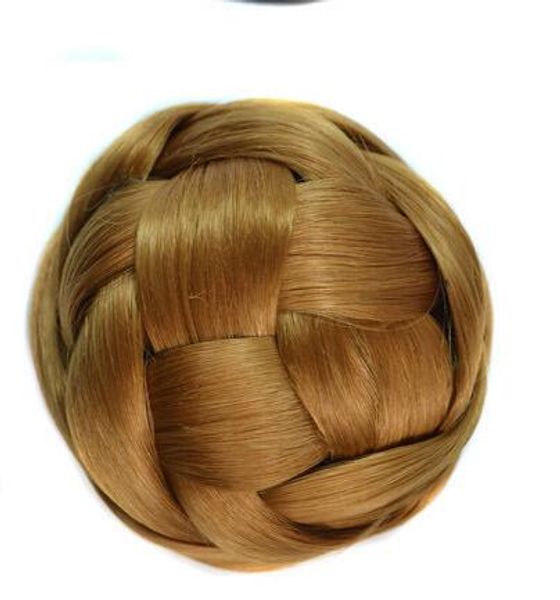 038 Synthetic Hair Chignon Black Brown 30g Bun Chignon Elastic