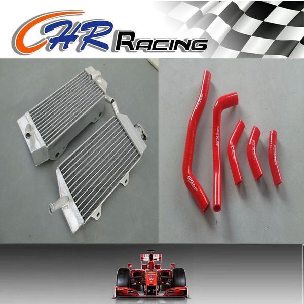 

for crf450r crf 450 r 2005 2006 2007 2008 05 06 07 08 aluminum radiator & silicone hose red