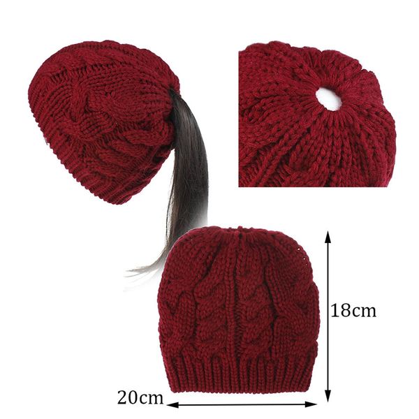 

knit winter ponytail color hat hats outdoor cap solid kids crochet skull warm beanie girl party baby tta1823 natgb, Blue;gray