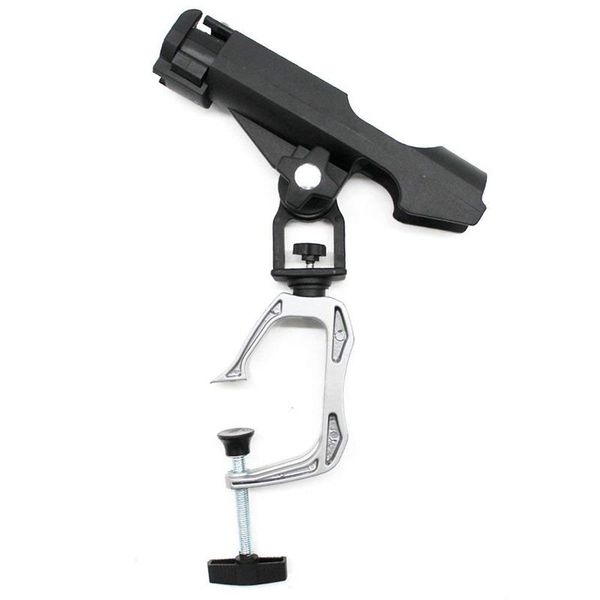 

fishing boat rods holder 360 degree rotation adjustable power lock fishing rod racks folding holder with large clamp opening