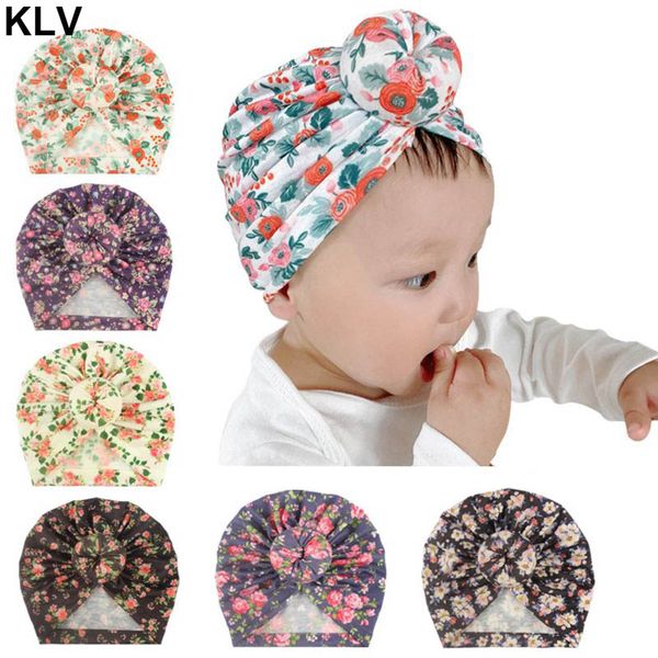 

1-4pcs floral baby hat for girls cotton baby turban beanie hats toddler pgraphy props newborn beanie cap infant accessories, Yellow