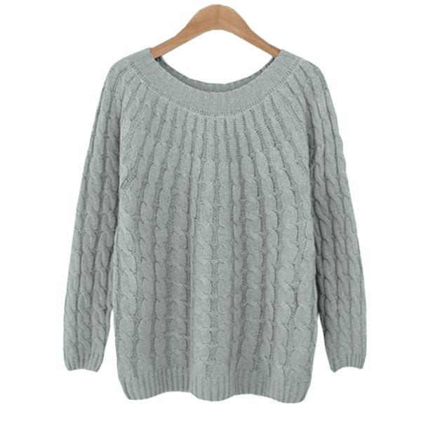

spring twisted knitted sweater for women multi colors o neck long sleeve loose pullover fashion autumn 2019 casual sweaters, White;black