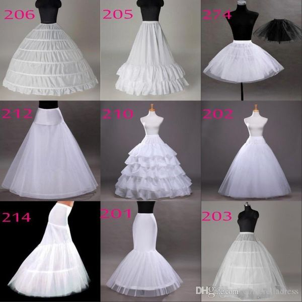

tutu 10 styles white a line balll gown mermaid wedding party dresses underskirts slips petticoats with hoop hoopless crinoline