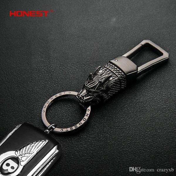 

бренды честный 2017 новый тотем бутик автомобилей брелок держатель кольцо дракон мужчины брелок сумка кулон шарм сплава шарм ювелирные издел, Silver