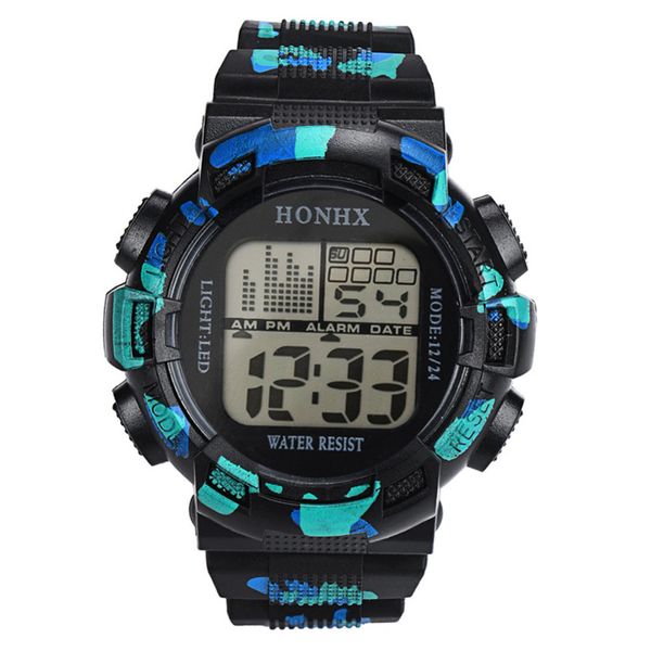 

men's watch 2018 fashion sport wrist watch men digital boy lcd date rubber satch mens watches dropship, Slivery;brown