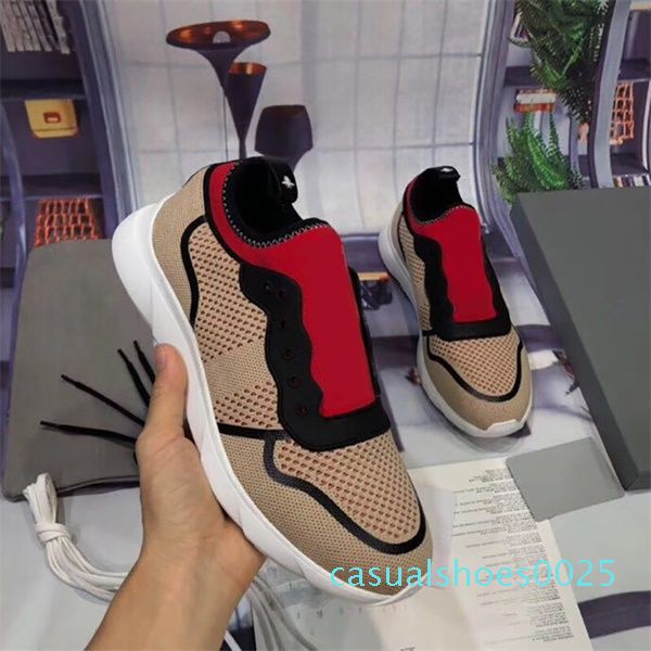 

2019 designer b21 sneaker white technical knit mens trainers luxury women shoes good quality plain sneakers 11colors, Black