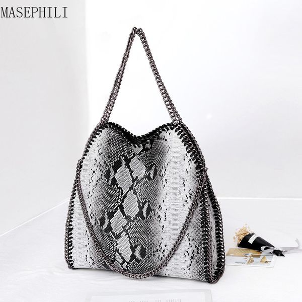 

women autumn winter new fold snake pattern leopard print bag occident fashion bag shoulder crossbody print luxury pu handbag