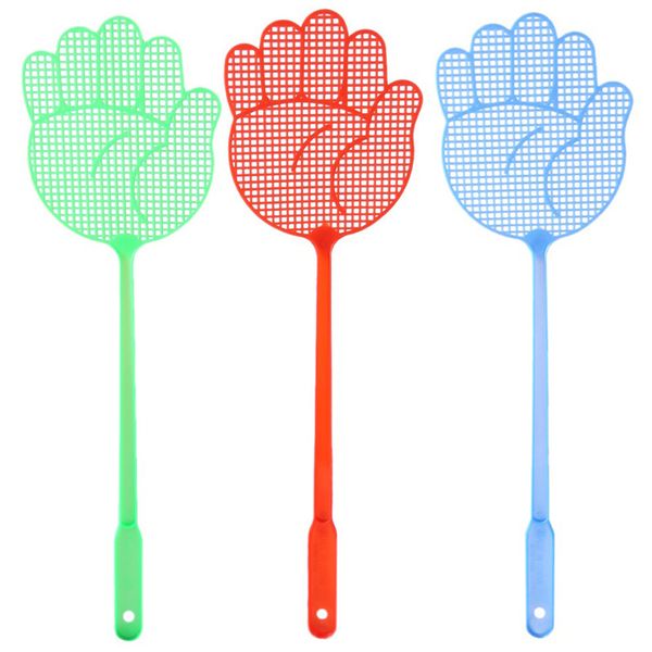 

dorpshipping 10pcs plastic fly swatter beat insect flies home anti-mosquito shoot fly pest control fly swatters pat slap tool