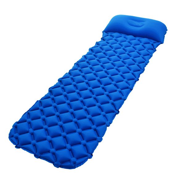 

outdoor inflatable nylon tpu cushion sleeping bag mat fast filling air moistureproof camping mat with pillow sleeping pad
