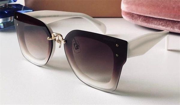 

women sunglasses 04r ivory white frame/brown gradient lens sonnenbrille designer sunglasses glasses shades new with box, White;black