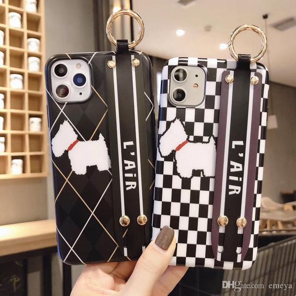 

fashion portable tpu phone case for iphone 11 11pro x xr max 6 6s 7 8 plus case wrist band protective cover for girls gift