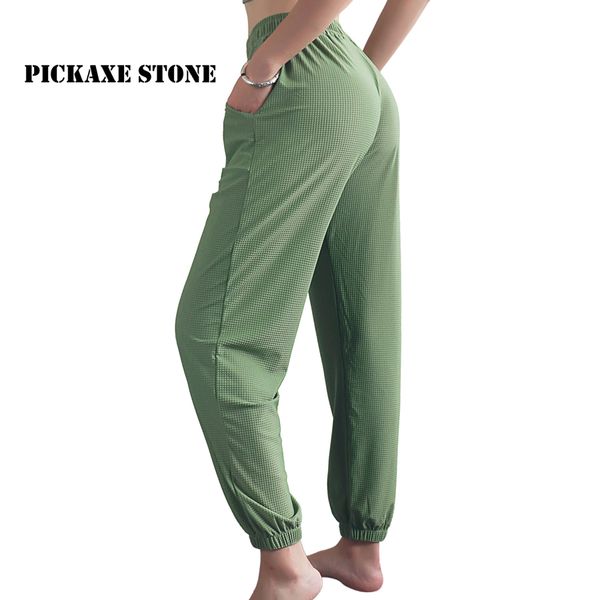

ps loose breathable running pants women elastic harem pants gym cool silky jogging trousers fitness training sport femme, Black;blue