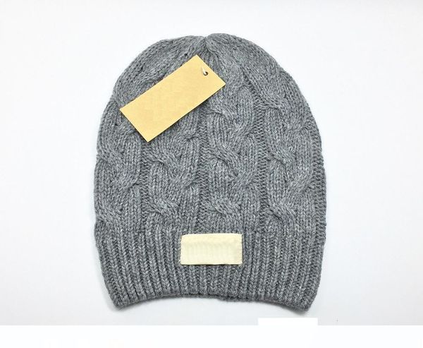 

зима марка вязание шляпы дизайнера шапочки cap мужские женские осень вязаная теплый hat, Blue;gray