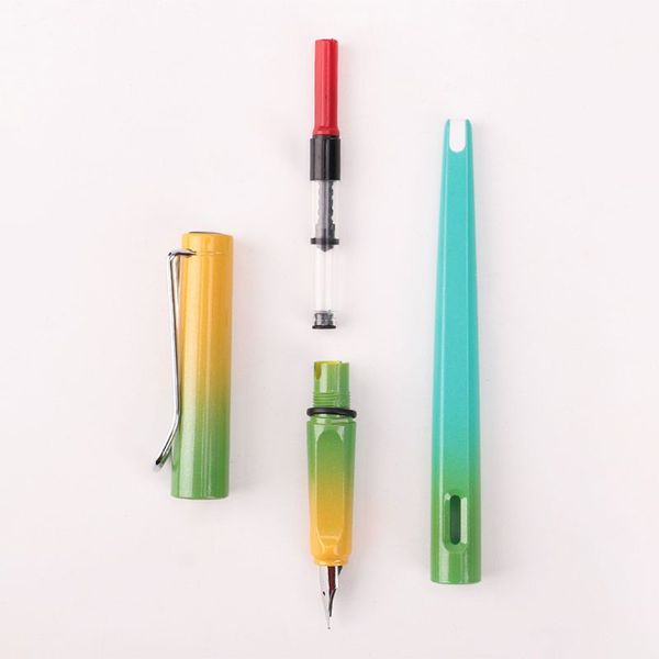 

colorful gradient fountain pen business student popular 0.38 mm extra fine nib calligraphy office supply writing tool l41e