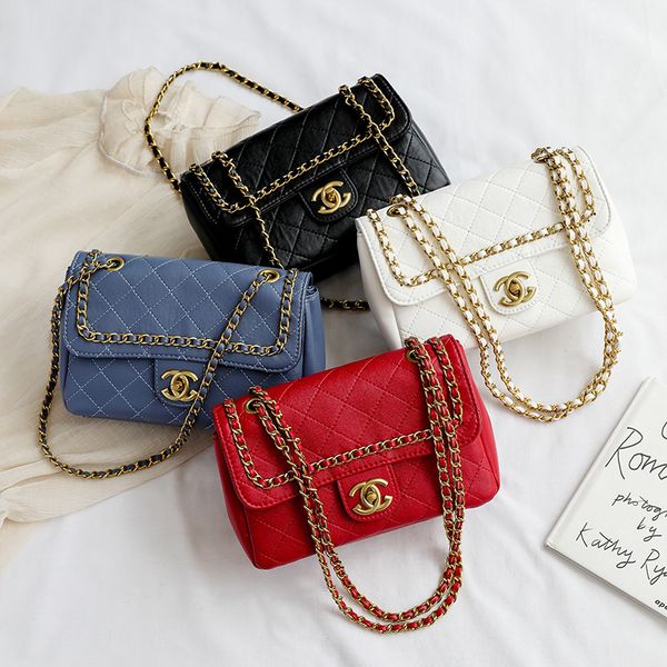 

Lingge цепь темперамента Сумка Red Bucket Tone Network Ультра-ин под огнем французской Ниша западного стиль Малого Ароматный Ветра 2019 Новая Женской