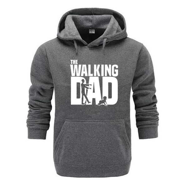 

the walking dad fathers day gift funny creative hoodies men 2019 men's pullover fleece hooded sweatshirts 3xl, Black