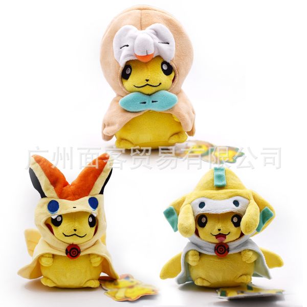 

3 styles 7.5"-8" 19cm-20cm pkc cosplay jirachi rowlet victini plush doll anime soft dolls gifts stuffed toys