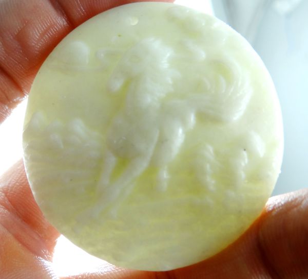 

50*50wholesale natural chinese liantian stone hand-carved statue of horse amulet pendants necklace jewelry making, Silver