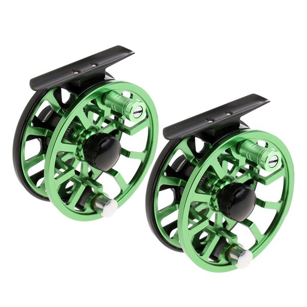 

2pieces cnc machined aluminum alloy fly fishing reel right left-handed 3 4wf