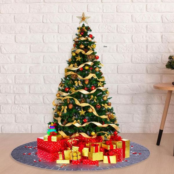 

120cm merry christmas tree carpet new year tree skirts new year party gifts