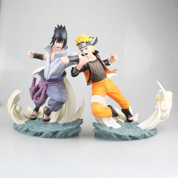 2019 New Hot Sale Naruto Shippuden Tsume Uzumaki Naruto Vs Uchiha Sasuke Sharingan 26cm Pvc Gift For Children From Junies0830952405 4723