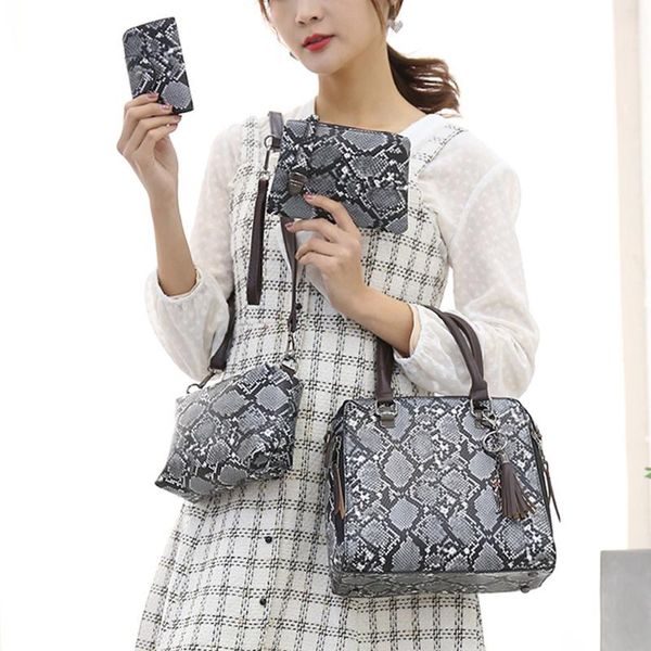 

new 4pcs/set women composite bags ladies womens purses and handbags female pu leather shoulder messenger bags tote bag bolsa#y3