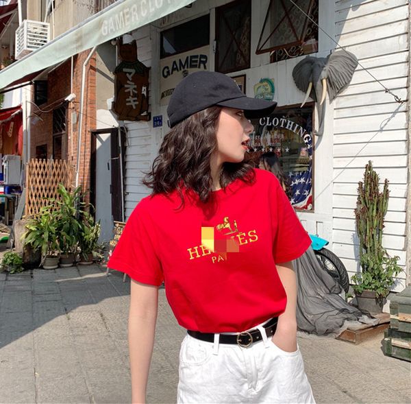 

womens designer tshirt summer brand short sleeved letter printing t-shirt for men and women 2020 asian size s-5xl ing, White