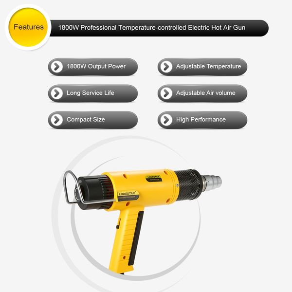 

1800w ac220v electric air gun gun soldering heat air heater thermoregulator temperature shrinking welding tool
