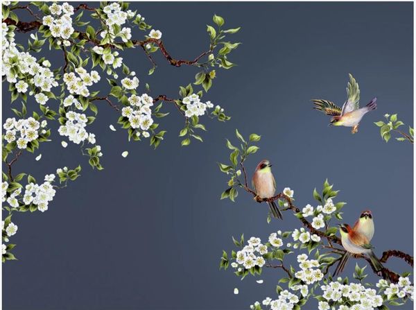 

custom wallpapers modern wallpaper for living roo flower and bird wallpapers background wall