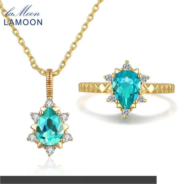 

lamoon 5x7mm 1ct 100% натуральный каплевидный апатит кольцо стерлингового серебра 925 пробы ювелирные изделия комплект ювелирных изделий wtd, Black
