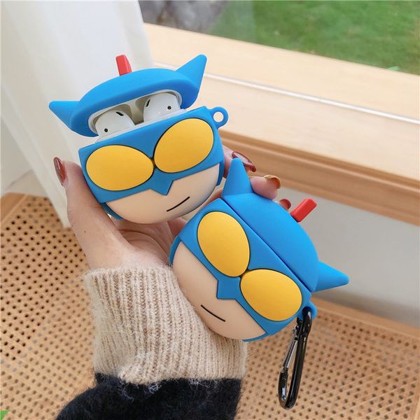 

silicone cartoon figure cute bluetooth wireless headset cover for apple airpods 1 2 pro charging case