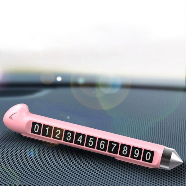 

new lovely cat car styling car temporary parking card plate hidden phone number parking card ssign auto accessories