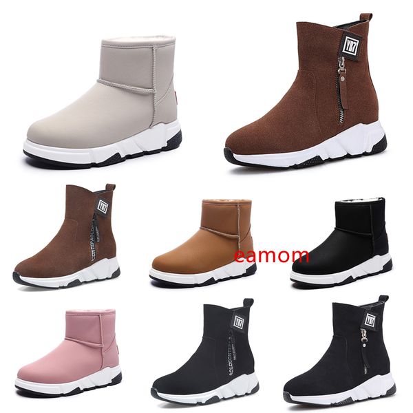 

excellent non-brand winter women boots triple black red beige brown suede snow ankle boots keep warm 35-40 style 14