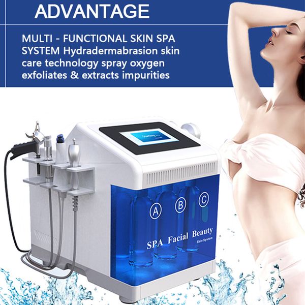 

новейшая 7-дюймовая водная гидрафациальная дермабразия глубокое очищение кожи led pdt oxygen jet скраббер для кожи bio face lift ультразвуко