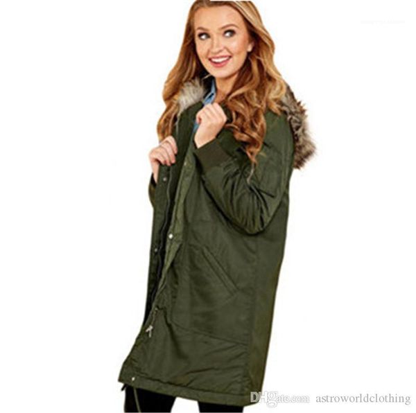 

collar winter jacket casual warm womens outerwear designer womens trench coats fashion solid color faux fur, Tan;black