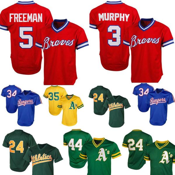 

Cheap Atlanta 5 Freddie Freeman Braves Jersey 3 Dale Murphy 24 Rickey Henderson 35 Rickey Henderson Jackson Retro Mesh Baseball Jerseys