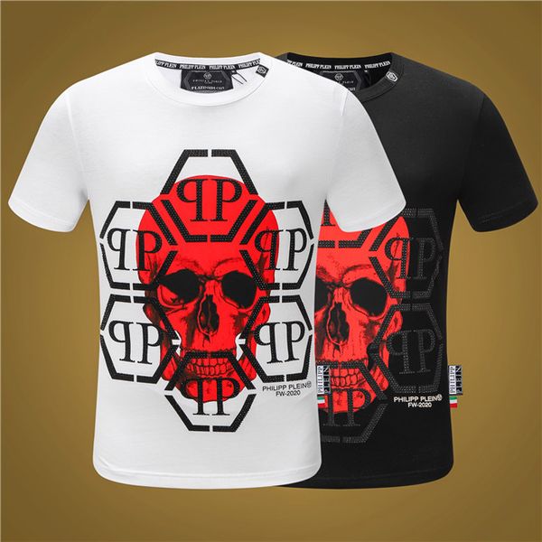 

wholesale men t shirt fashion short sleeve t-shirt black white casual clothing skull letter print hip hop new style man t-shirt dhl