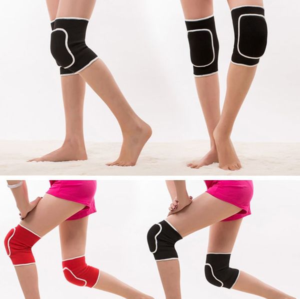 

1 pair knee pads women sponge yoga basketball dancer knee support kneepad dance volleyball sponge for dance girl athletes, Black;gray