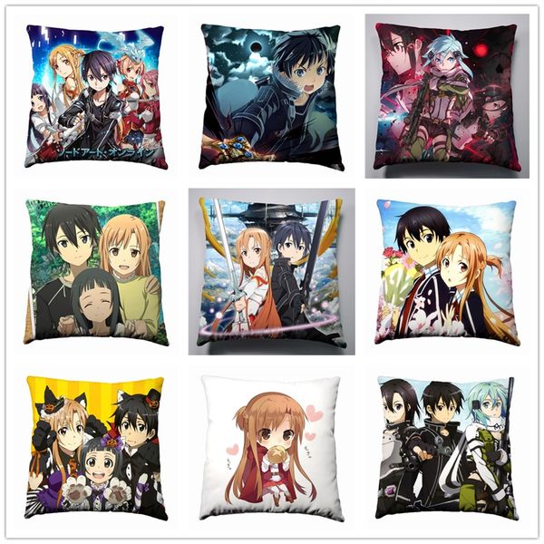 

anime manga sword art online 40x40cm pillow case cover seat bedding cushion 001
