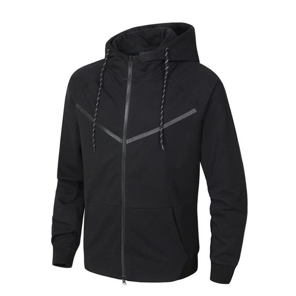 

autumn and winter sports leisure male hooded cotton sweater new fashion brand man's coat plus size s-3xl ani8-ke8, Black