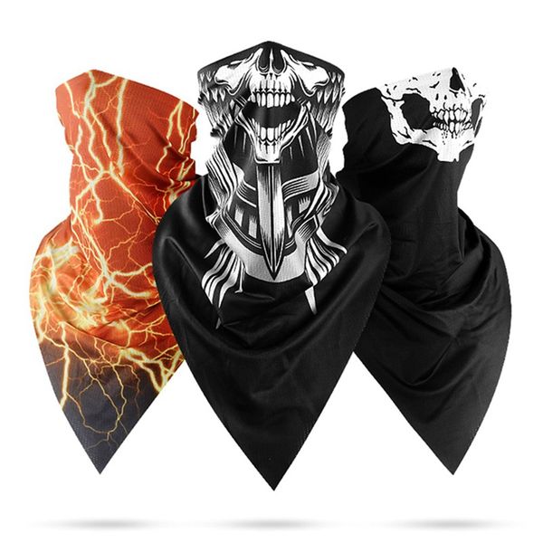 

1pcs cycling neck tube kerchief scarf outdoor sports riding face mask skull bandanas halloween cosplay scarves wicking seamless, Black