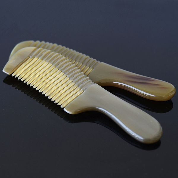 

1pc engraved yak horn comb 19cm boutique hair horn comb natural g0412, Silver