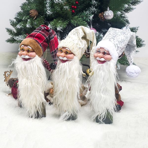 Coperchio della bottiglia di vino di Babbo Natale in silicone Portabottiglie di Natale Decorazione per tavolo da pranzo Decorazioni per la casa di Natale Decorazioni per albero di Natale