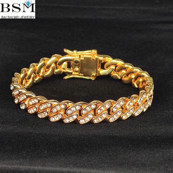 

cuban link chains 13mm zircon cuban necklace men's hip-hop necklace three diamonds single row full diamond butterfly cubanchain, Silver