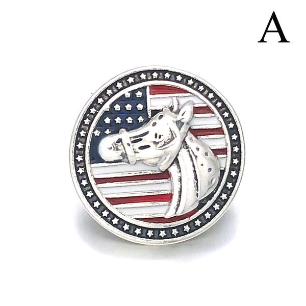 

us flag new component 016 crystal 3d 18mm metal snap button for bracelet necklace interchangeable jewelry women accessorie findings