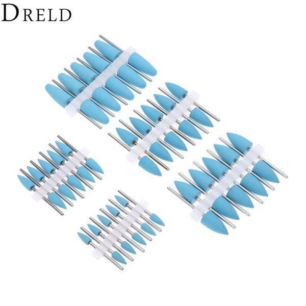 

dreld 10pc rubber silicon buffing polishing grinding head dremel accessories for metal ceramics grinder rotary tool 2.35mm shank