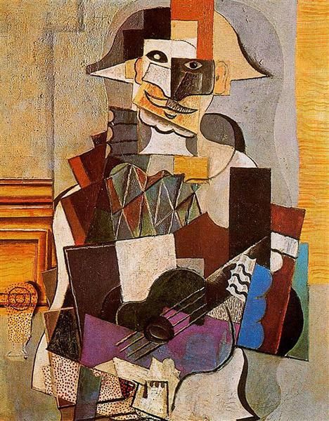

pablo picasso classical oil painting harlequin cubism 100% handmade by experienced painter on white canvas picasso313