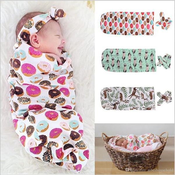 

Infant nur ery bedding cotton wearable blanket clothing tyle baby leeping ack bag leepbag kid waddle leepwear with hairband