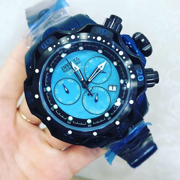 

invicta watch venom мужчины модель 29639 - мужские часы swiss quartz shell лицо 53.7mm из нержавеющей стали reloj-де-лос-hombres dropshippin, Slivery;brown